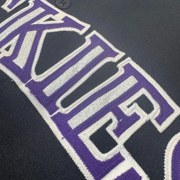 Vintage Russell Athletic Colorado Rockied Black Jersey sz 52 - Picture 2 of 5